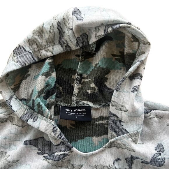 Tiny Whales Camo Print Hooded Lightweight Sweatshirt 8 - Picture 4 of 4